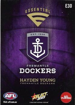 2023 Select AFL Footy Stars - Essentials #E30 Hayden Young Back